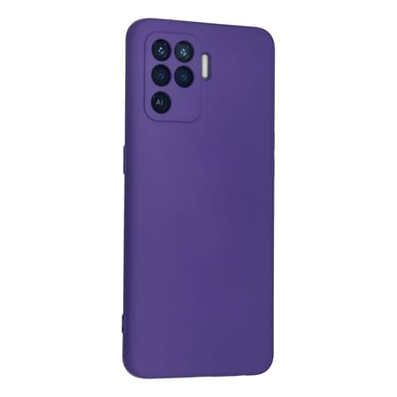 Reno 5 Lite Kılıf Nano içi Kadife Silikon - Mor