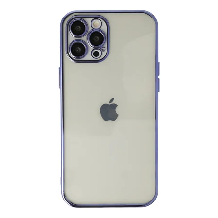 iPhone 12 Pro Max Kılıf Razer Lensli Silikon - Mor
