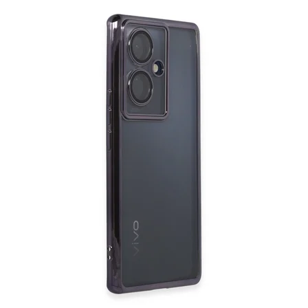 V29 Lite Kılıf Razer Lensli Silikon - Mor