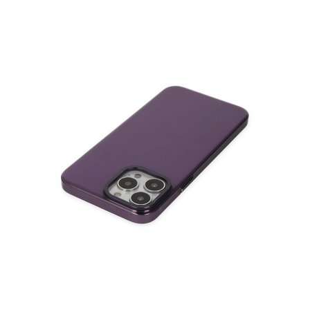 iPhone 13 Pro Max Kılıf Anka PC Sert Metal Kapak - Mor
