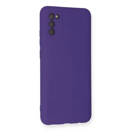Galaxy A03S Kılıf Nano içi Kadife Silikon - Mor