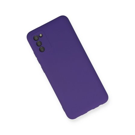 Galaxy A03S Kılıf Nano içi Kadife Silikon - Mor
