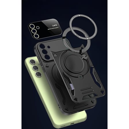 Galaxy S24 FE Kılıf Joy Lens Standlı Kapak - Mor