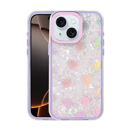 iPhone 14 Lumi Desenli Kapak - Mor