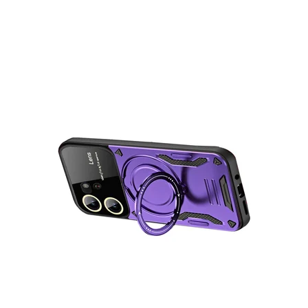 Y16 Kılıf Joy Lens Standlı Kapak - Mor