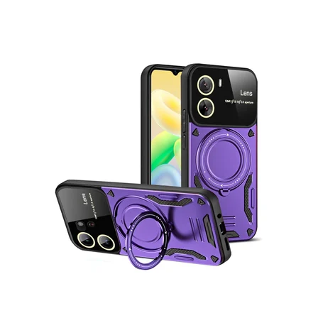 Y16 Kılıf Joy Lens Standlı Kapak - Mor