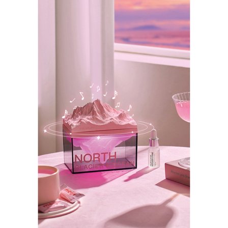 Z4 Kuzey Okyanus Temalı Gece Lambası Özellikli BT Kablosuz Hoparlör - Pembe