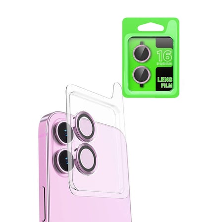 iPhone 16 Raze Metal Kamera Lens - Pembe