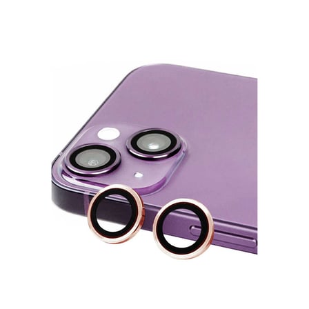 iPhone 15 Raze Metal Kamera Lens - Pembe