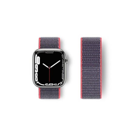 Watch 42mm Hasırlı Cırtcırtlı Kordon - Pembe
