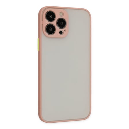 iPhone 13 Pro Max Kılıf Montreal Silikon Kapak - Pembe