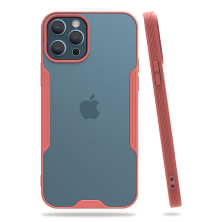 iPhone 12 Pro Max Kılıf Platin Silikon - Pembe
