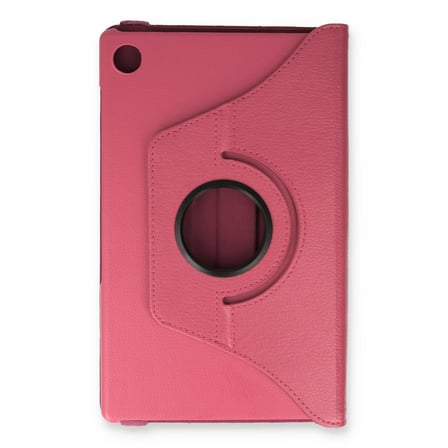 M10 HD X306F Kılıf 360 Tablet Deri Kılıf - Pembe