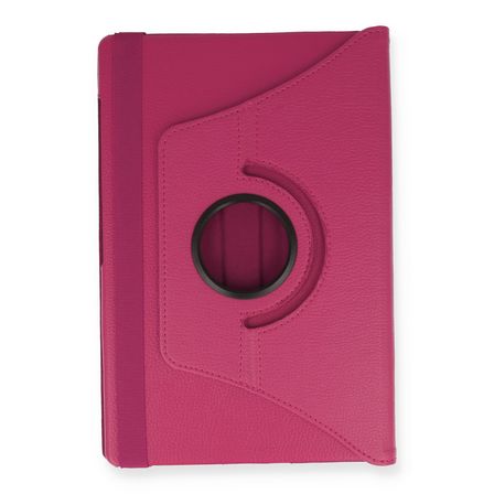 M10 FHD Plus X606F Kılıf 360 Tablet Deri Kılıf - Pembe