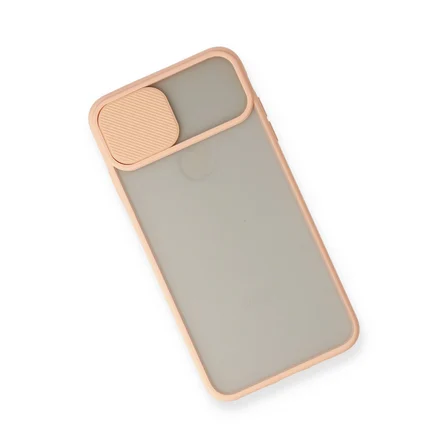 iPhone XS Max Kılıf Palm Buzlu Kamera Sürgülü Silikon - Pembe