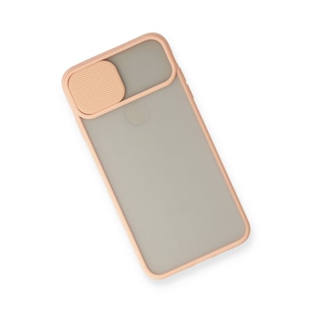iPhone XS Max Kılıf Palm Buzlu Kamera Sürgülü Silikon - Pembe