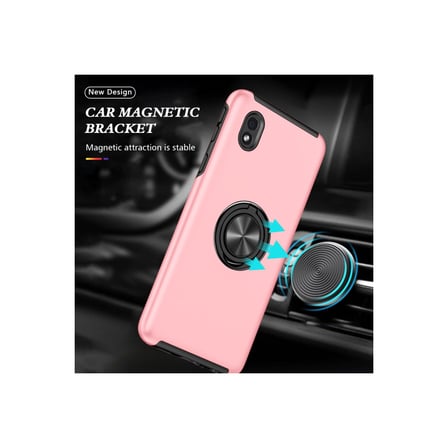 Galaxy A01 Core Kılıf Elit Yüzüklü Kapak - Pembe