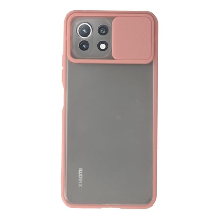 Mİ 11 Lite Kılıf Palm Buzlu Kamera Sürgülü Silikon - Pembe
