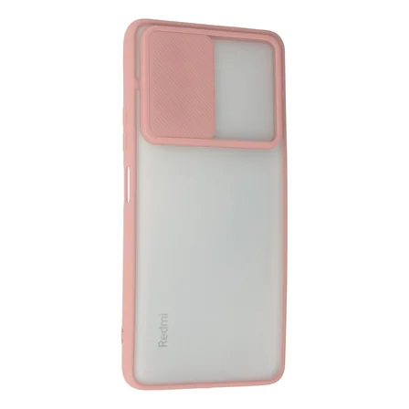 Redmi Note 10 Pro Kılıf Palm Buzlu Kamera Sürgülü Silikon - Pembe