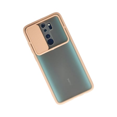 Redmi Note 8 Pro Kılıf Palm Buzlu Kamera Sürgülü Silikon - Pembe