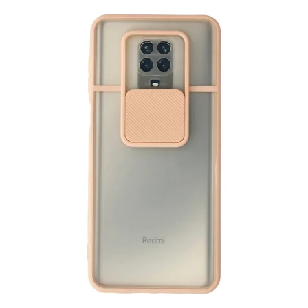 Redmi Note 9 Pro Kılıf Palm Buzlu Kamera Sürgülü Silikon - Pembe