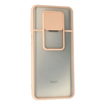 Redmi Note 9 Pro Kılıf Palm Buzlu Kamera Sürgülü Silikon - Pembe