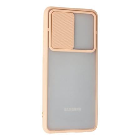 Galaxy A52 Kılıf Palm Buzlu Kamera Sürgülü Silikon - Pembe