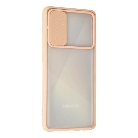 Galaxy A71 Kılıf Palm Buzlu Kamera Sürgülü Silikon - Pembe