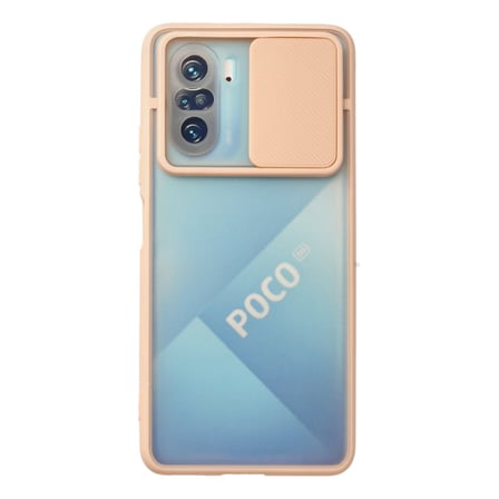 F3 Kılıf Palm Buzlu Kamera Sürgülü Silikon - Pembe