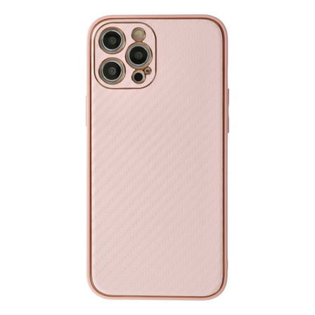 iPhone 12 Pro Max Kılıf Coco Karbon Silikon - Pembe