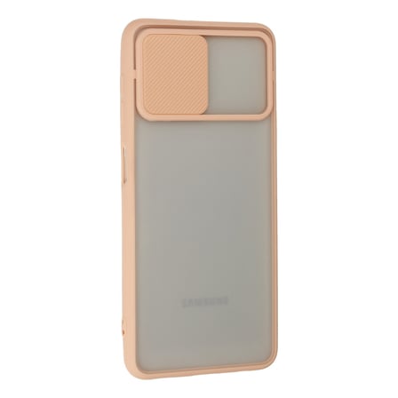 Galaxy A22 Kılıf Palm Buzlu Kamera Sürgülü Silikon - Pembe