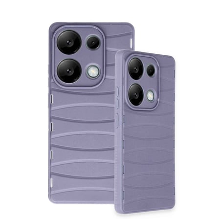 Note 13 Pro 4G Kılıf Bibercas Silikon Kapak - Lila