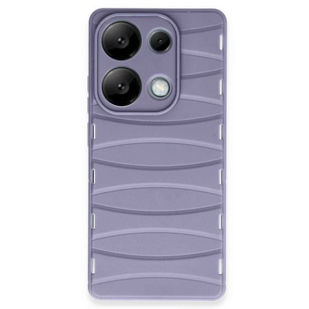 Note 13 Pro 4G Kılıf Bibercas Silikon Kapak - Lila