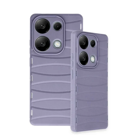 Redmi Note 13 Pro 4G Kılıf Bibercas Silikon Kapak - Lila