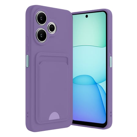 Redmi 13 4G Kılıf Kelvin Kartvizitli Silikon - Lila