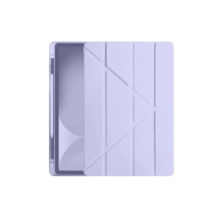 iPad Pro 11 (2024) Kılıf Kalemlikli Hugo Tablet Kılıfı - Lila