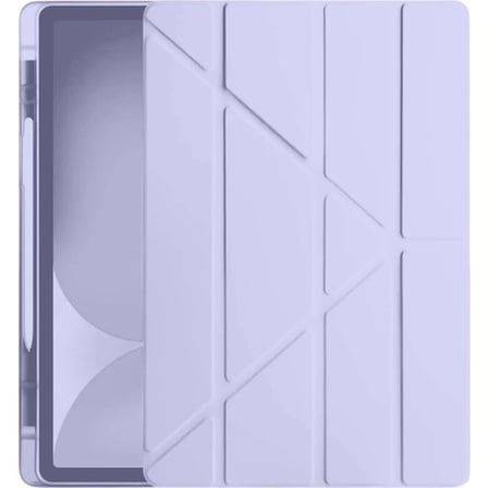iPad Pro 11 (2024) Kılıf Kalemlikli Hugo Tablet Kılıfı - Lila