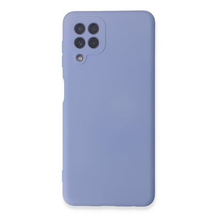 Galaxy A22 Kılıf Nano içi Kadife Silikon - Lila
