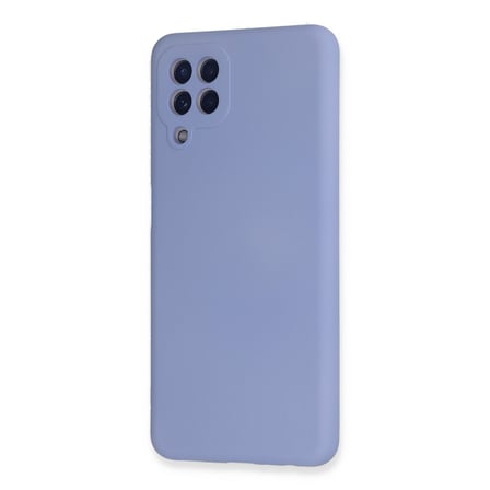 Galaxy A22 Kılıf Nano içi Kadife Silikon - Lila