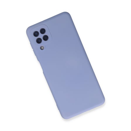 Galaxy A22 Kılıf Nano içi Kadife Silikon - Lila