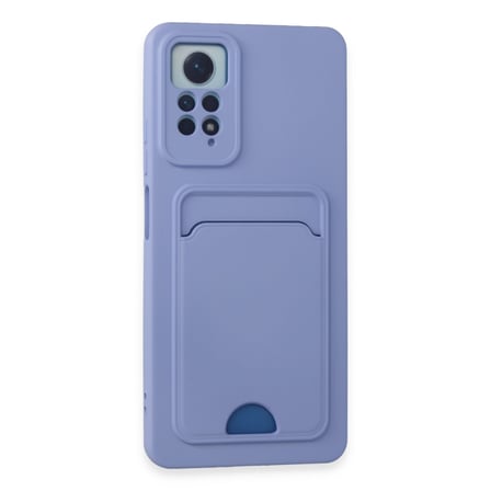 Redmi Note 12 Pro 4G Kılıf Kelvin Kartvizitli Silikon - Lila