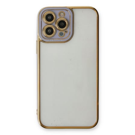 iPhone 13 Pro Kılıf Liva Lens Silikon - Lila