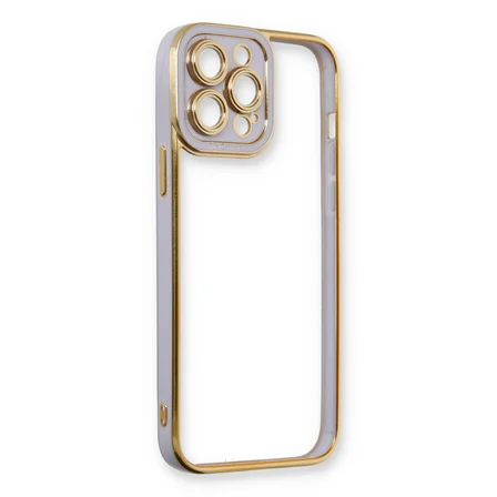 iPhone 13 Pro Max Kılıf Liva Lens Silikon - Lila