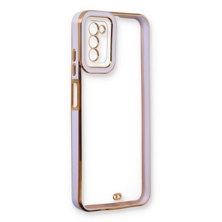 Galaxy A03S Kılıf Liva Lens Silikon - Lila