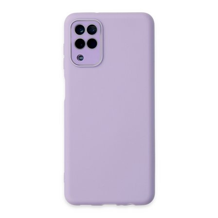 Galaxy A22 Kılıf Lansman Glass Kapak - Lila