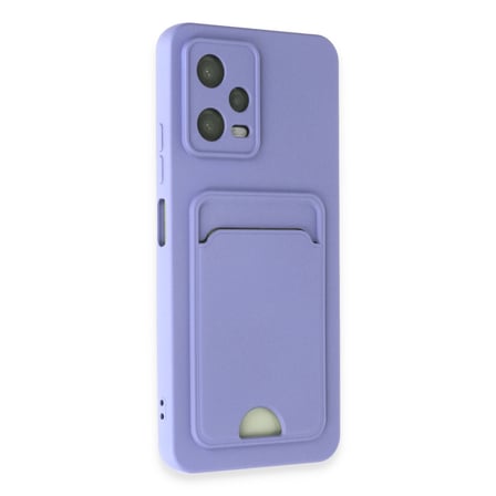 Poco X5 5G Kılıf Kelvin Kartvizitli Silikon - Lila