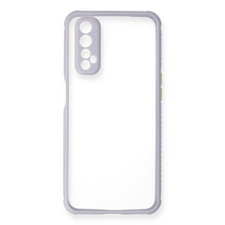 Realme 7 Kılıf Miami Şeffaf Silikon - Lila