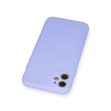 iPhone 11 Kılıf Nano içi Kadife Silikon - Lila