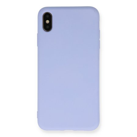 iPhone XS Max Kılıf Nano içi Kadife Silikon - Lila