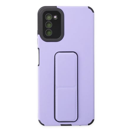 Galaxy A03S Kılıf Mega Standlı Silikon - Lila